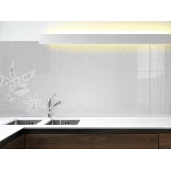 Crédence en verre imprimé motif Tulle