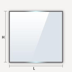 Plaque de sol en verre 900 x 750 angles droits