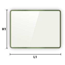 Verre émaillé pour table de jardin