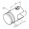 Supports par 4 fixation verre pour vitrine ép. 6-8mm