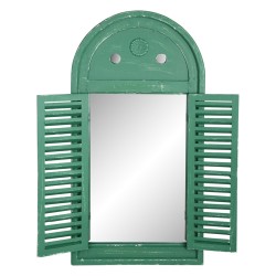 Miroir avec volets, vert ou bleu