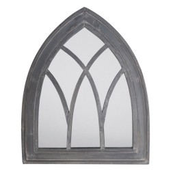Miroir gothique blanc ou gris patiné